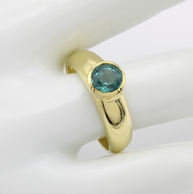 26983789a - Ring mit Turmalin, GG 585/000, runder, fac. Turmalin ca. 1.25 ct, RW ca. 57 ...