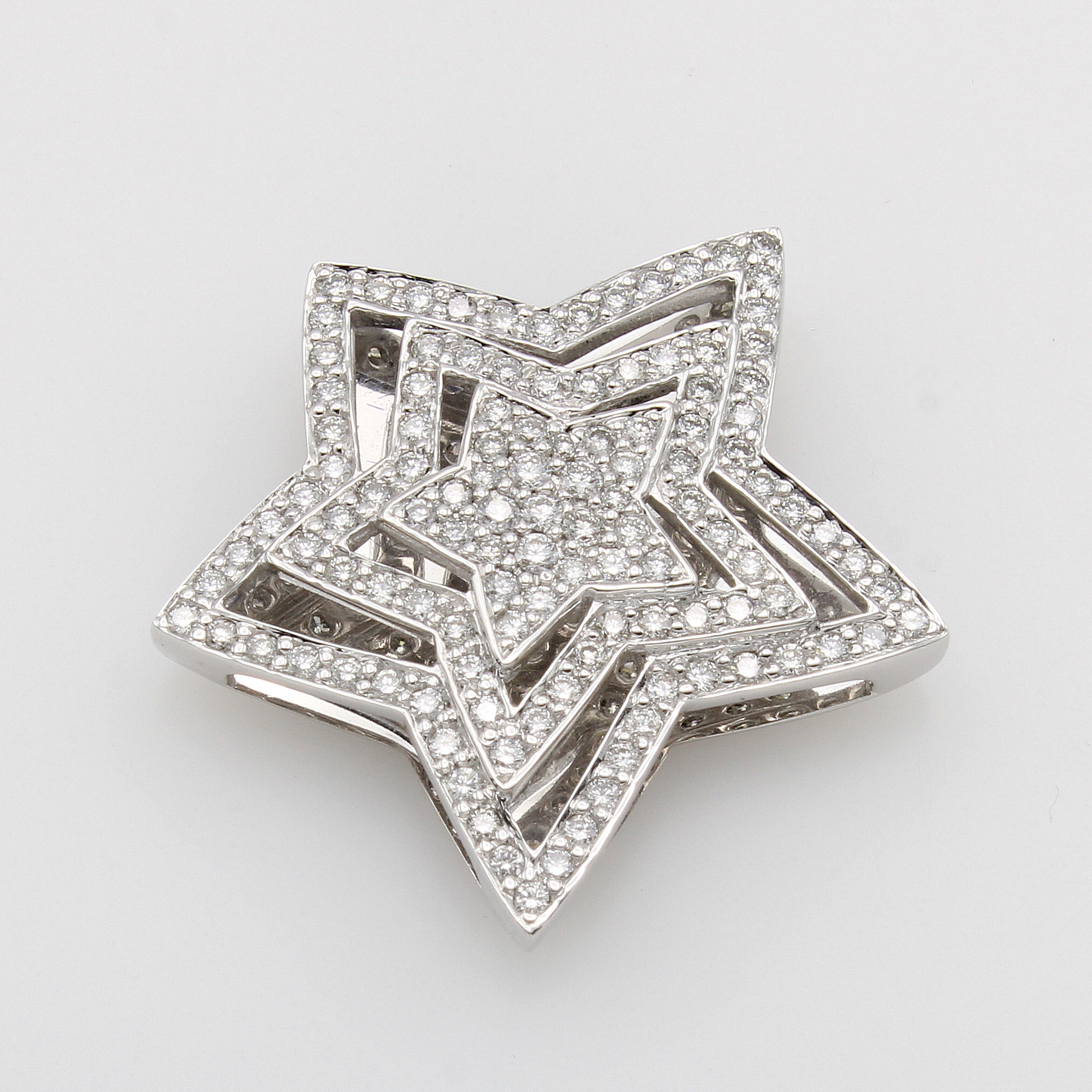 Image 26983813 - Anhänger ´Stern´ mit Brillanten, WG 585/000,Brill. zus. ca. 0.75 ct Weiß/si ...