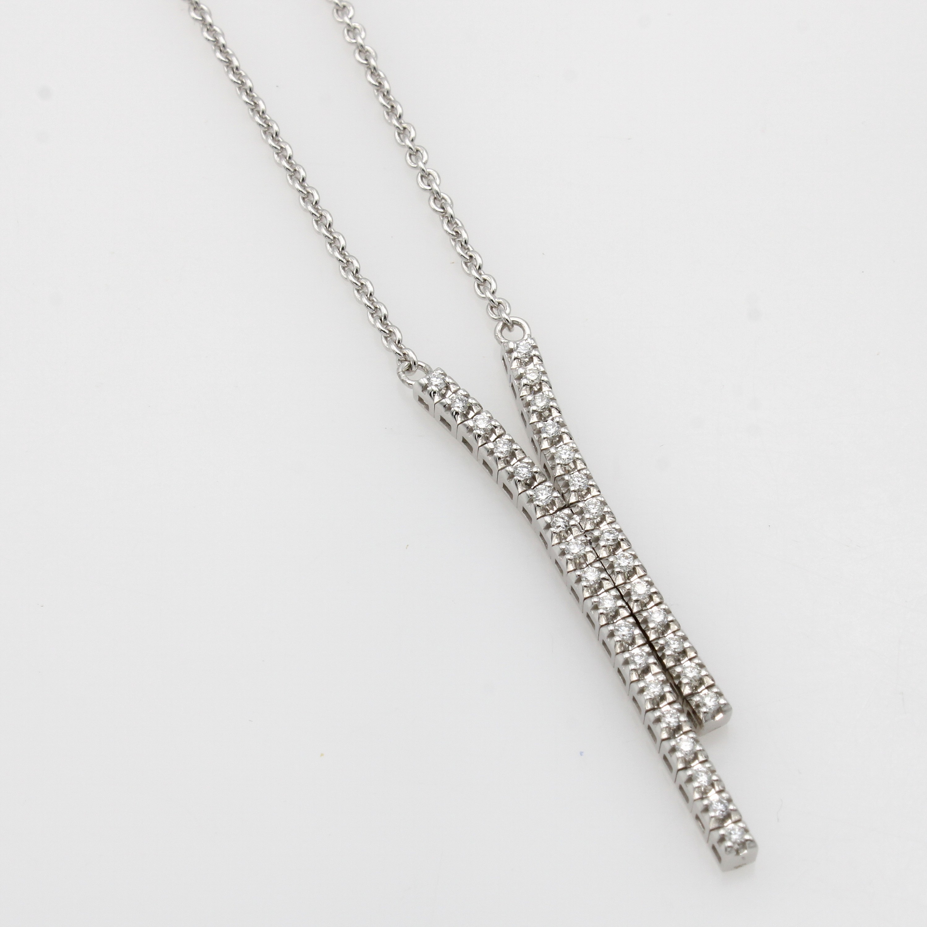 Image 26983814 - Collier mit Brillanten, WG 585/000, Brill. zus. ca. 0.20 ct Weiß/si, bewegl. ...