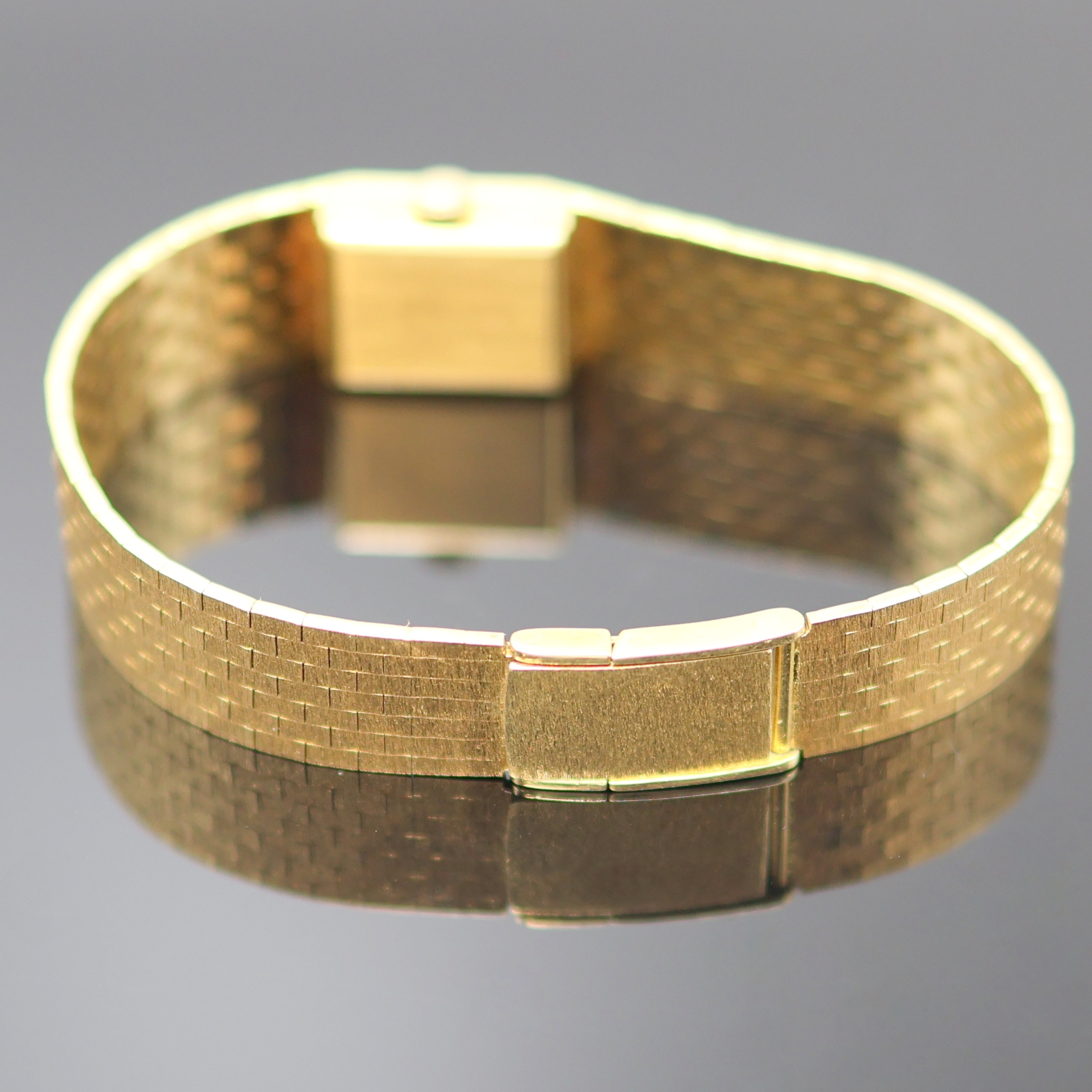 Detail c: CONDOR 110 Damenarmbanduhr in GG 750/000, Handaufzug, Schweiz um 1965, Goldband, Boden aufgedr., gold. Zifferbl. m. aufges. Std.- Ind., Kal. AS 1977, ...