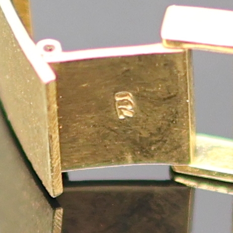 Detail d: CONDOR 110 Damenarmbanduhr in GG 750/000, Handaufzug, Schweiz um 1965, Goldband, Boden aufgedr., gold. Zifferbl. m. aufges. Std.- Ind., Kal. AS 1977, ...