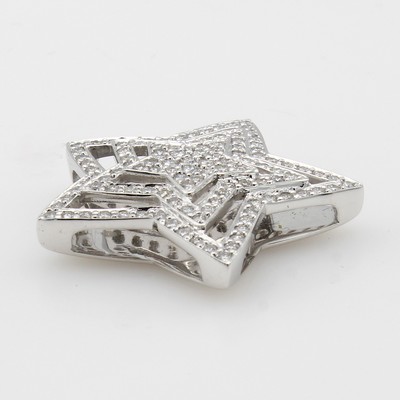 26983813a - Anhänger ´Stern´ mit Brillanten, WG 585/000,Brill. zus. ca. 0.75 ct Weiß/si ...