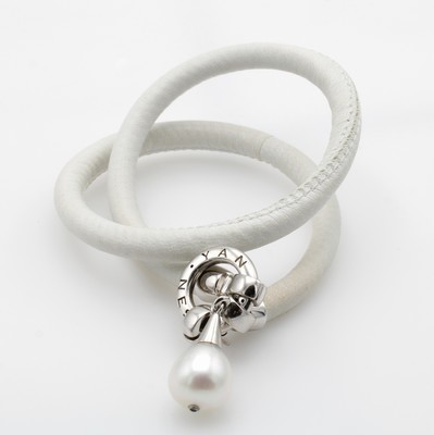 26983914a - 2-reihiges Armband mit Südseezuchtperle, Schließe 925er Silber, tropfenf. Perle, D. ...