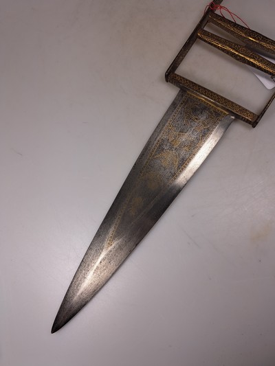 26983915b - Katar oder Tigerdolch, Indien, 19. Jh., mit reicher und feiner Goldtauschierung von ...