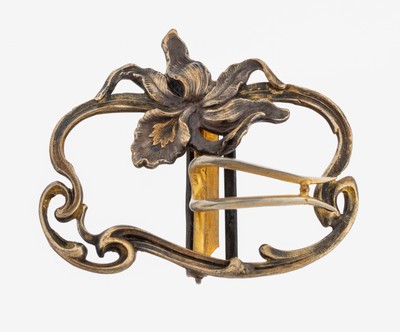 Image 26983926 - Jugendstil Gürtelschließe, Frankreich um 1900, Metall versilbert, ...
