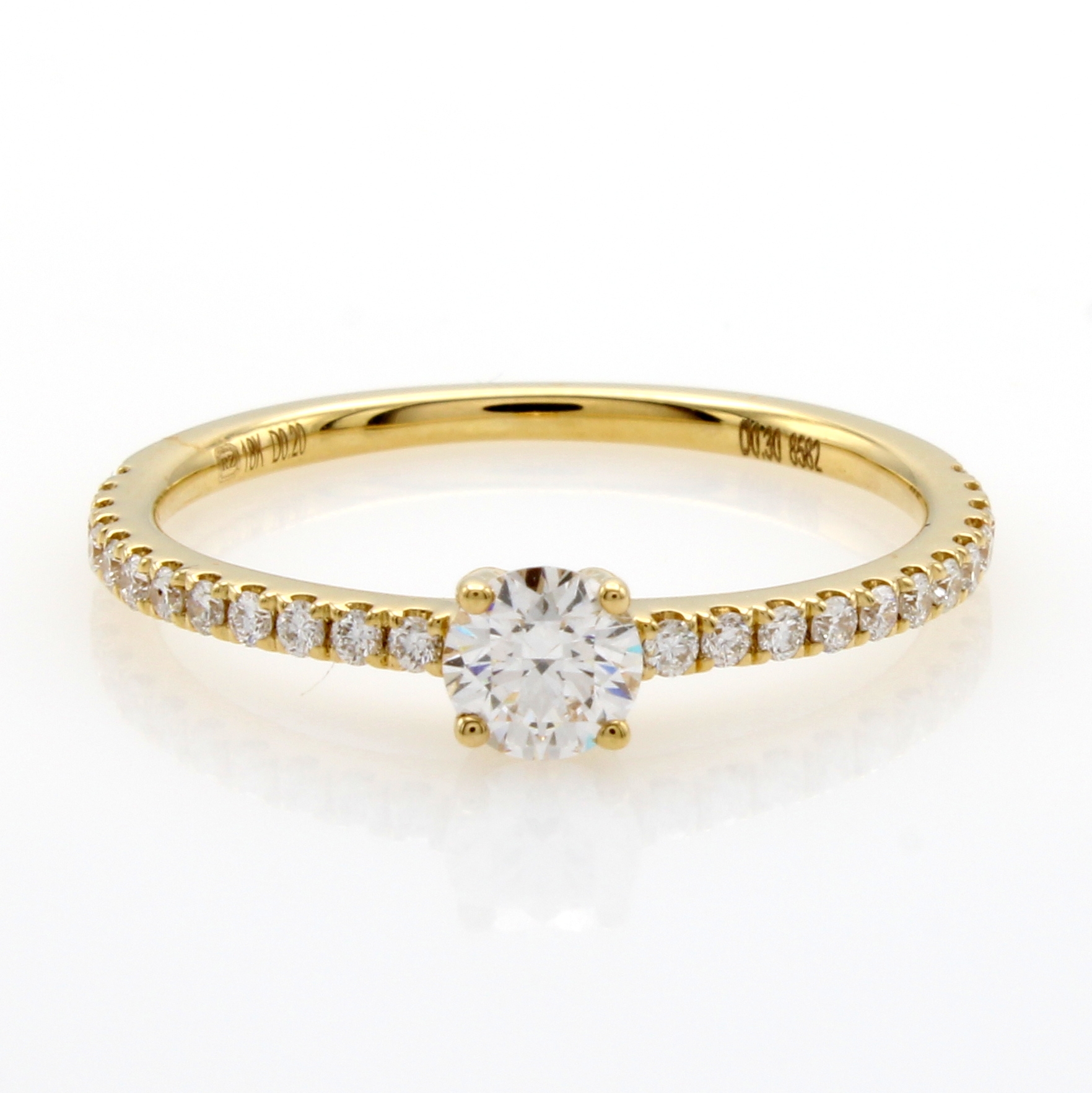 Image 26984190 - Ring mit Brillanten, GG 750/000, Solitär 0.30 ct feines Weiß(G)/si1 (GIA-Expertise ...