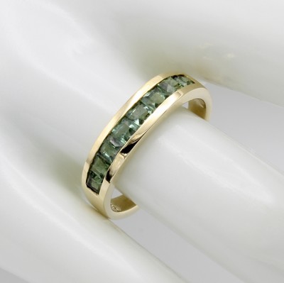 26984191a - Ring mit Turmalinen, GG 585/000, Turmalin- carrees zus. ca. 1.3 ct, RW ca, 56