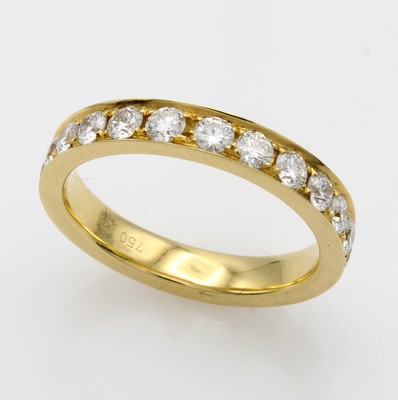 26984194a - Memoryring mit Brillanten, GG 750/000, Schiene rundum bes. m. Brill. zus. ca. 1.7 ct ...