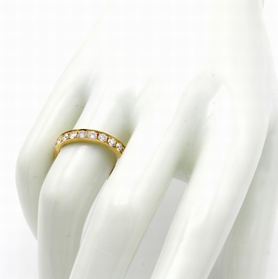 26984194b - Memoryring mit Brillanten, GG 750/000, Schiene rundum bes. m. Brill. zus. ca. 1.7 ct ...