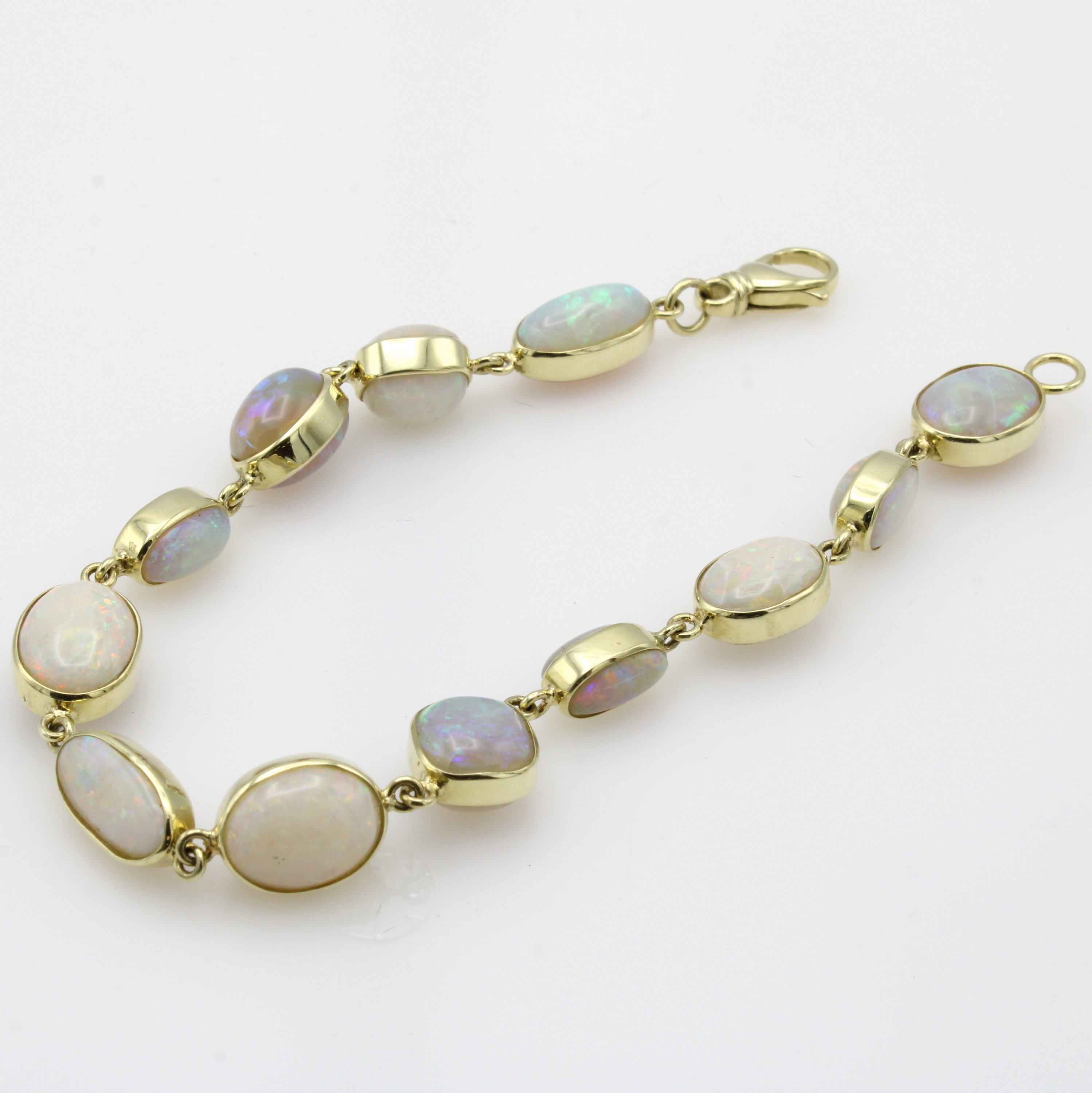 Image 26984247 - Armband mit Opalen, GG 585/000, Opalcabochons in versch. Formen zus. ca. 39.4 ct, ...