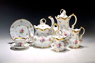 Image Kaffeeservice für 12 Personen, CT Altwasser, Schlesien, um 1900, Porzellan, breite ...