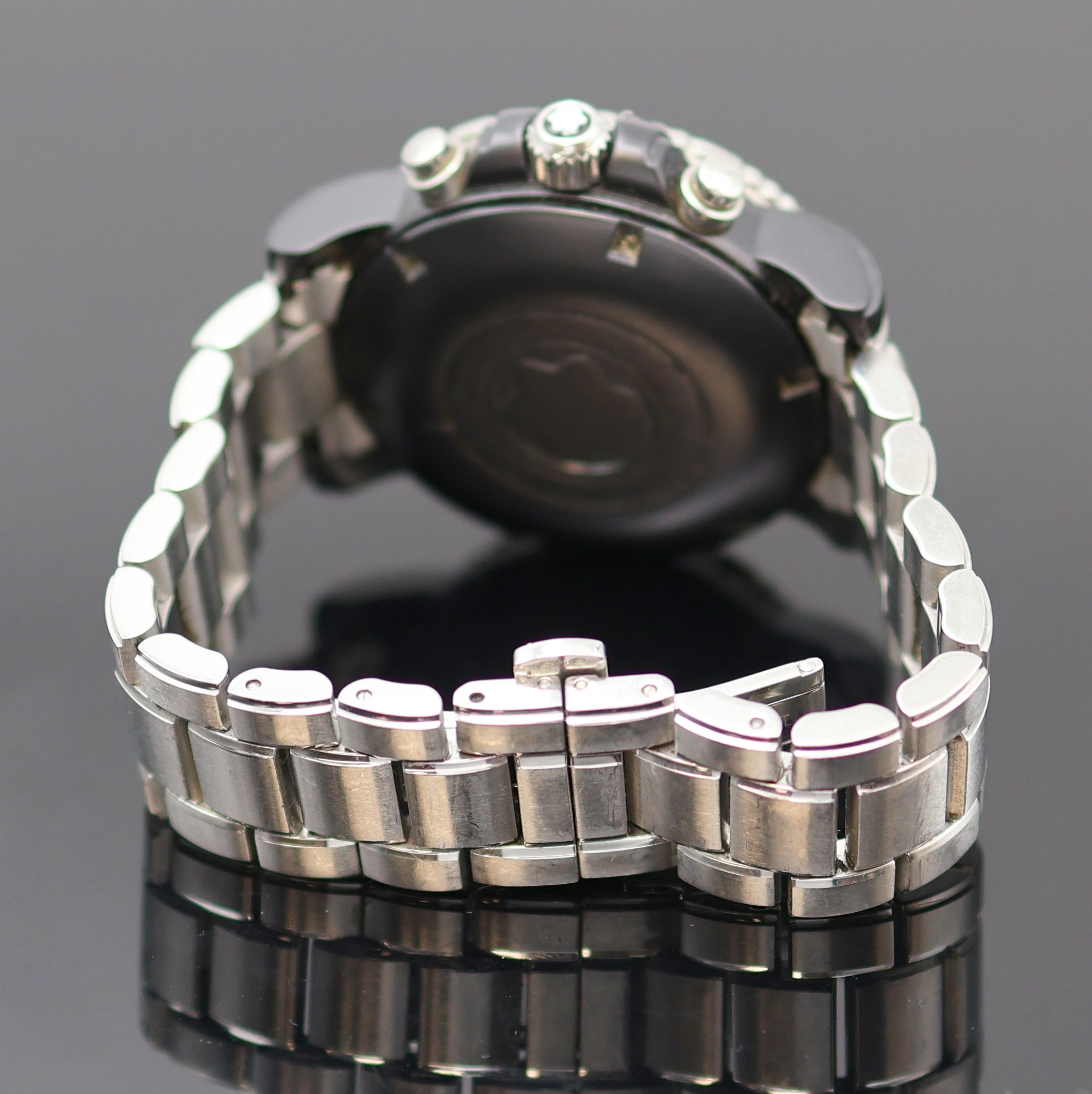 Detail c: MONTBLANC Meisterstück Herrenchronograph mit Flyback Referenz 7044, Schweiz 2005, Automatik, geschw. Edelstahlgeh. inkl. orig. Gliederband m. dopp. ...