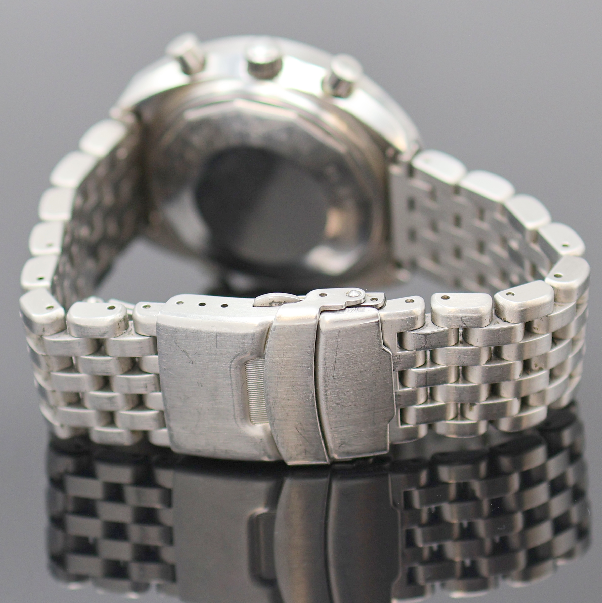 Detail c: CHRONOSPORT Armbandchronograph in Stahl, Schweiz um 2004, Automatik, Boden u. Krone verschr., neutr. Stahlband m. Faltschl., Leucht-Zifferbl. m. ...