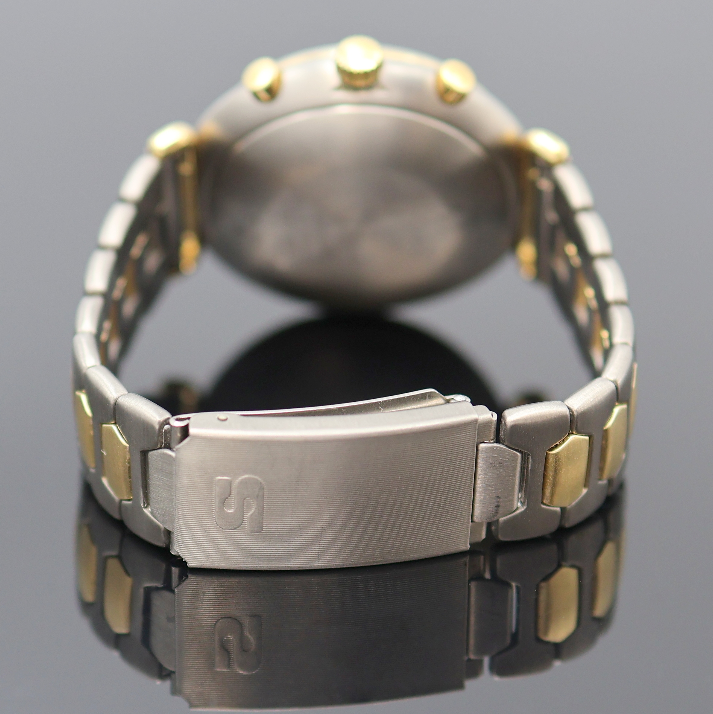 Detail c: SINN Armbandchronograph mit Mondphase Referenz 247, Schweiz um 1980, Automatik, Titangeh. inkl. orig. Gliederband m. Faltschl., Boden gedr., ...
