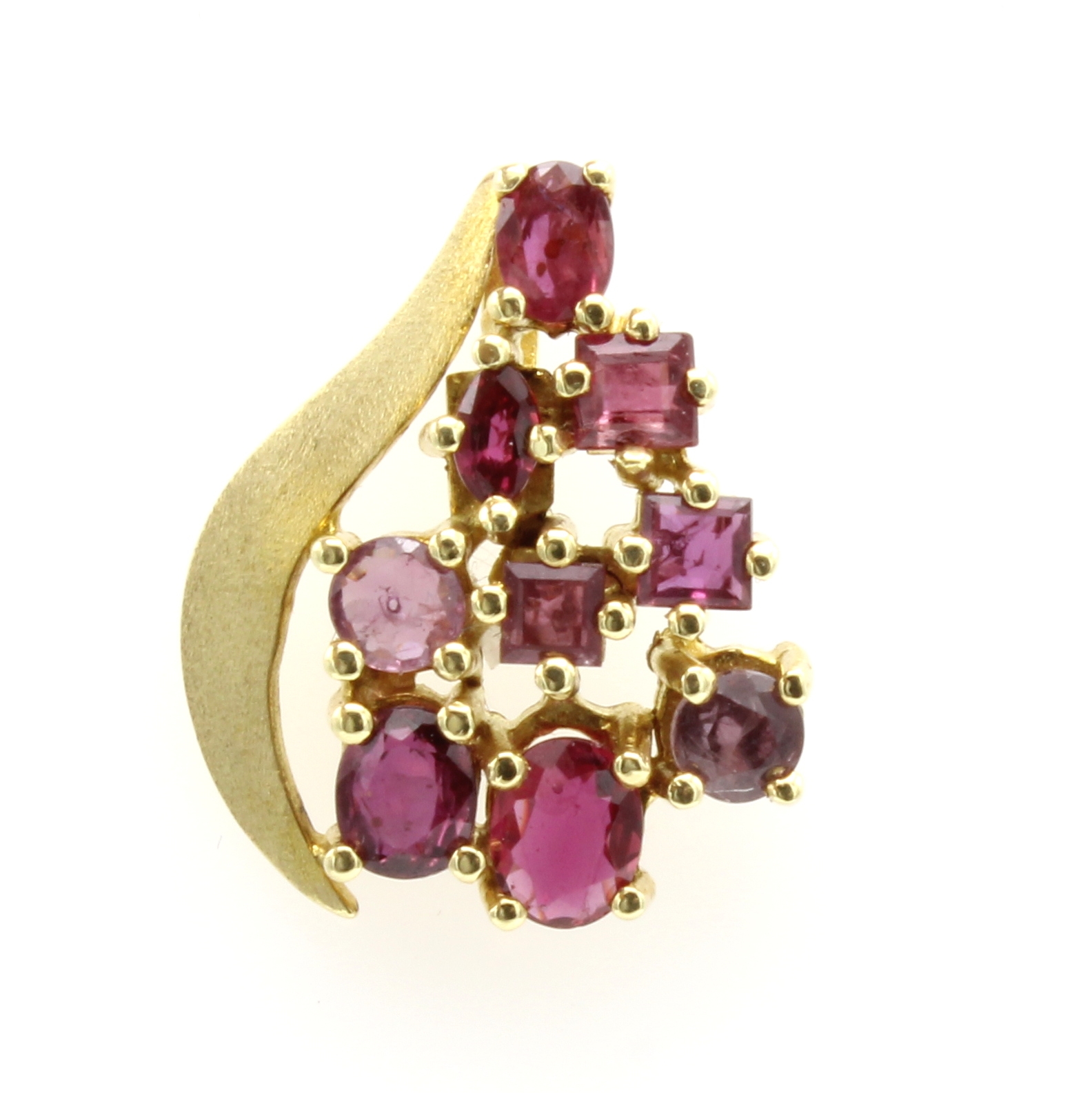 Image 26984340 - Anhänger mit Rubinen, GG 585/000, Rubine in versch. Schliffarten zus. ca. 3.2 ct, ...