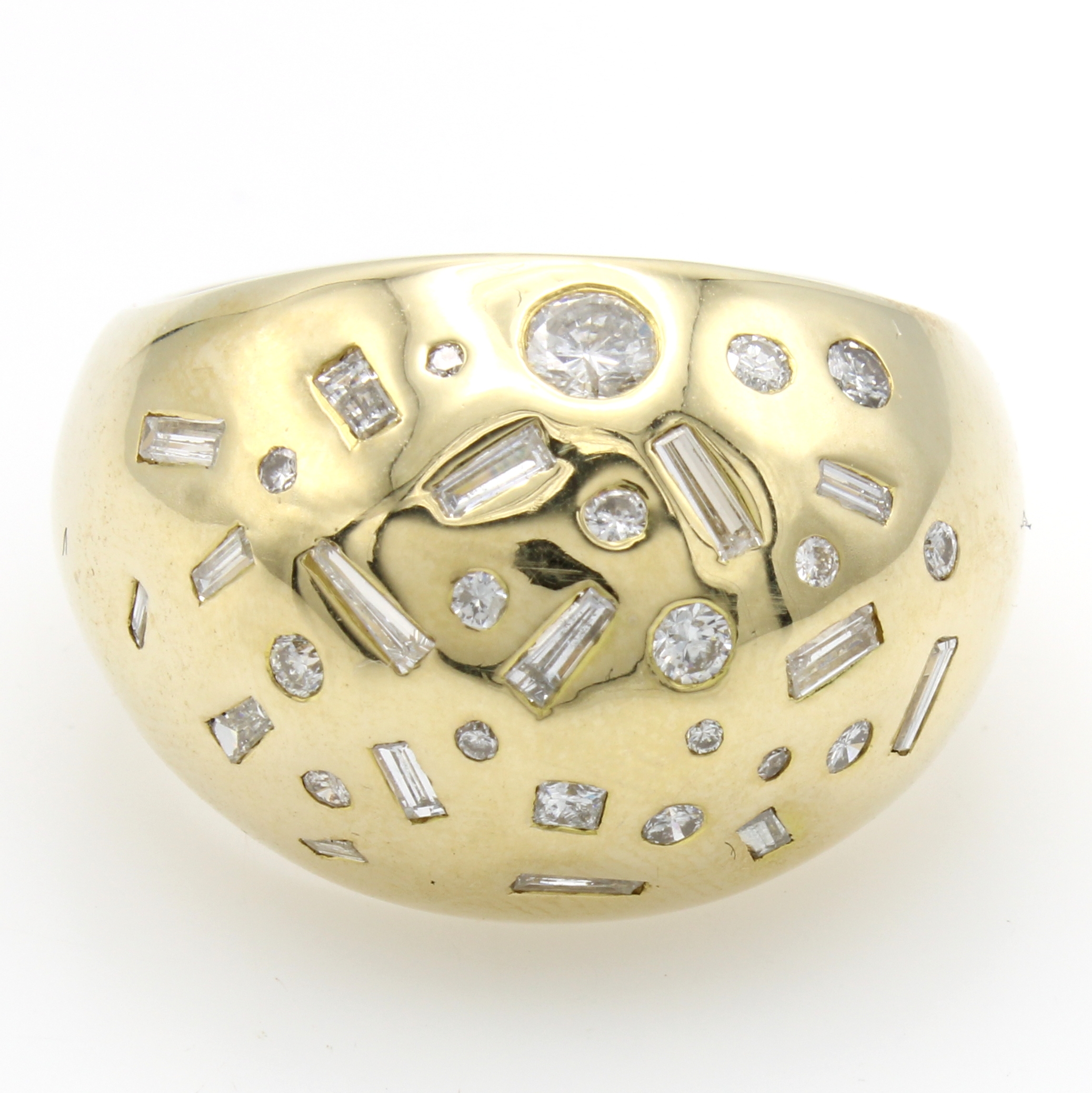 Image 26984378 - Ring mit Diamanten und Brillanten, GG 585/000, Diam. in versch. Schliffarten zus. ca. ...