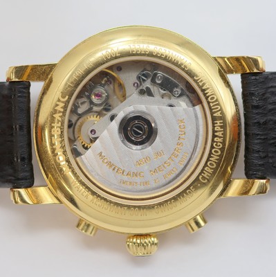 26984303f - MONTBLANC Meisterstück vergoldeter Armbandchronograph, Schweiz um 1995, Automatik, ...
