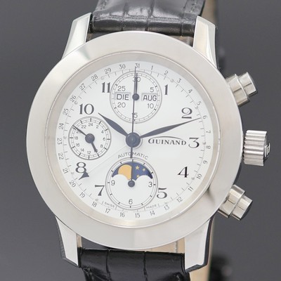 26984307a - GUINAND Armbandchronograph mit Vollkalender, Schweiz um 2005, Automatik, beids. vergl. ...