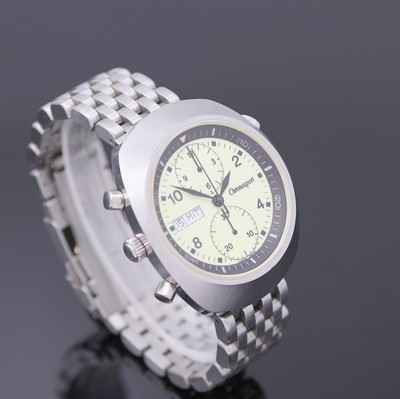 26984314b - CHRONOSPORT Armbandchronograph in Stahl, Schweiz um 2004, Automatik, Boden u. Krone ...