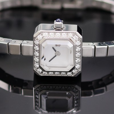 26984743b - CORUM Sugar Cube Damenarmbanduhr Referenz 137.431.47E, quarz, Edelstahlgeh. inkl. ...