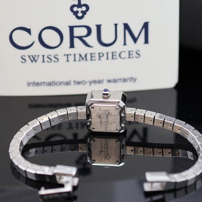 26984743c - CORUM Sugar Cube Damenarmbanduhr Referenz 137.431.47E, quarz, Edelstahlgeh. inkl. ...