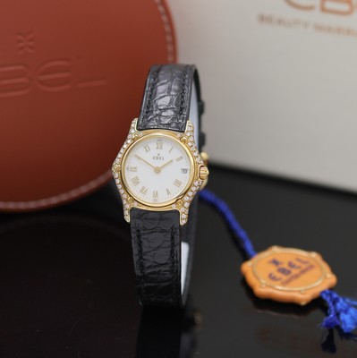Image EBEL nahezu neuwertige Damenarmbanduhr 1911 in GG 750/000 Referenz 888944, quarz, Boden ...