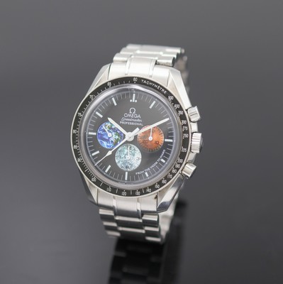 Image OMEGA Speedmaster "From The Moon To Mars" seltener Armbandchronograph in Stahl ...