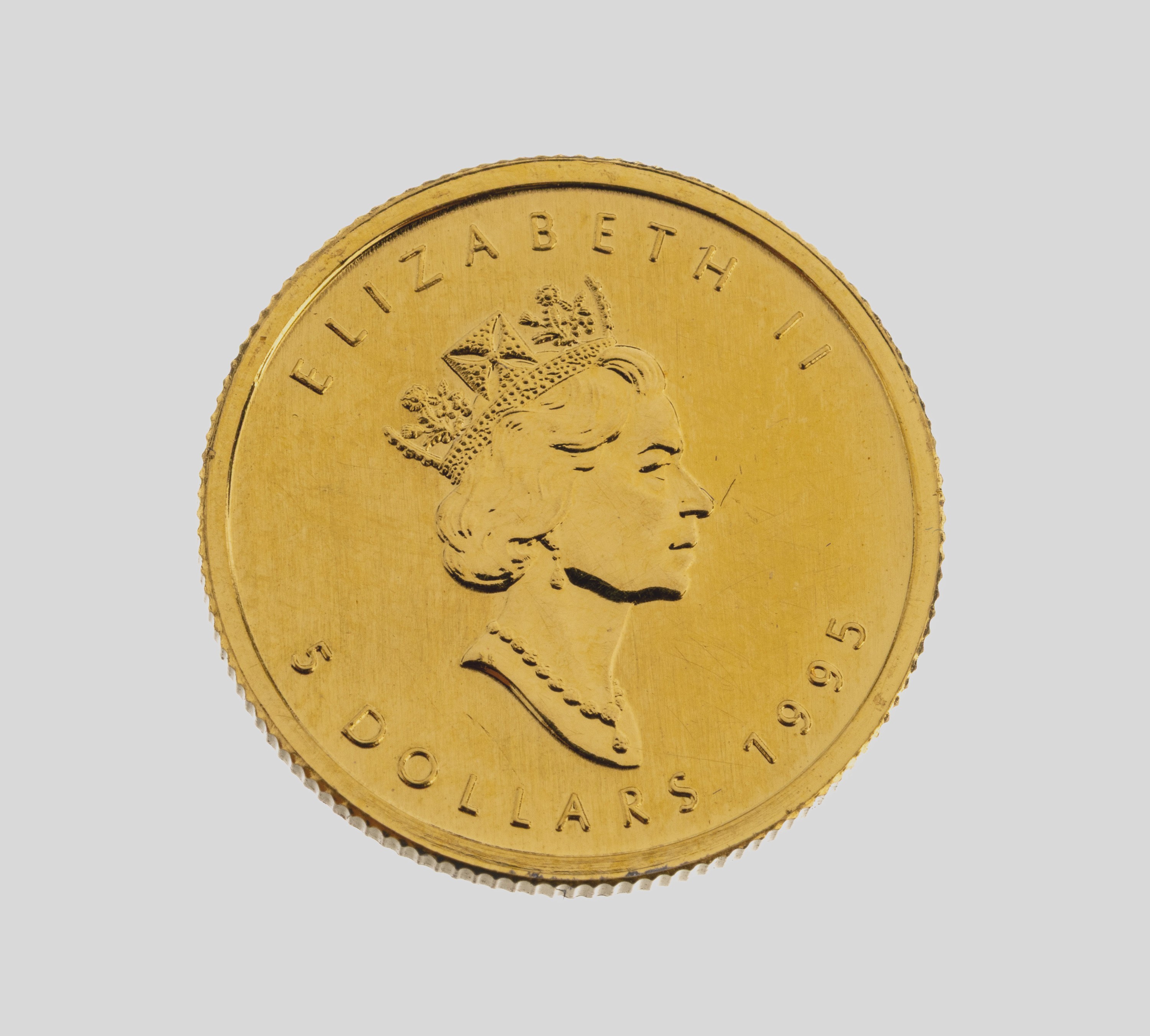 Goldmünze 5 Dollar, Kanada 1995, Elizabeth II., 1/10 Unze Fine Gold