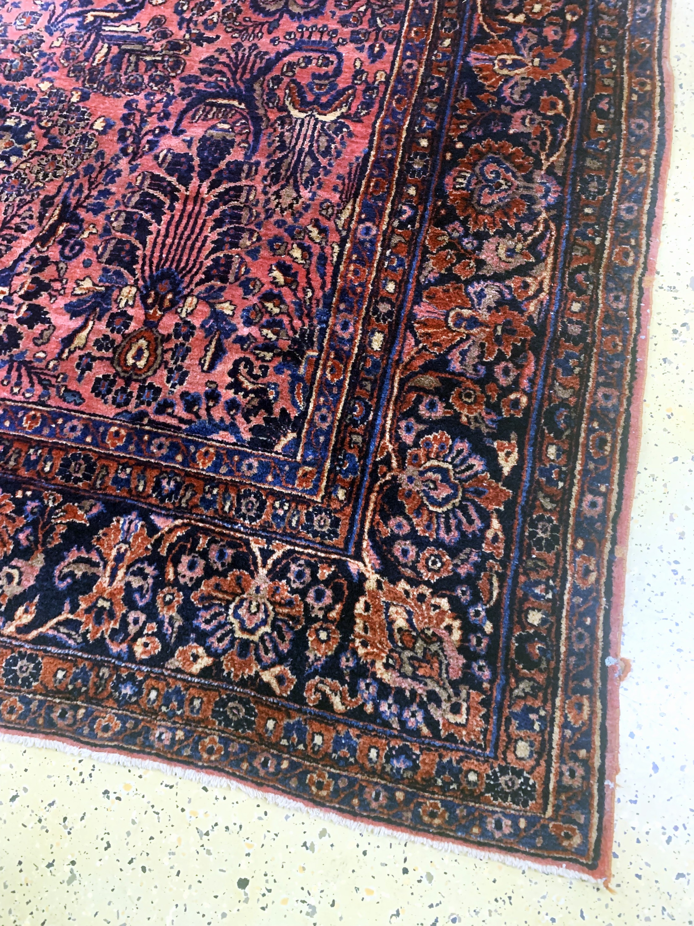 Detail a: Sarogh US Re-Import, Persien, Anfang 20.Jhd., Wolle auf Baumwolle, ca. 347 x 257 cm, EHZ: 3(Morsch)