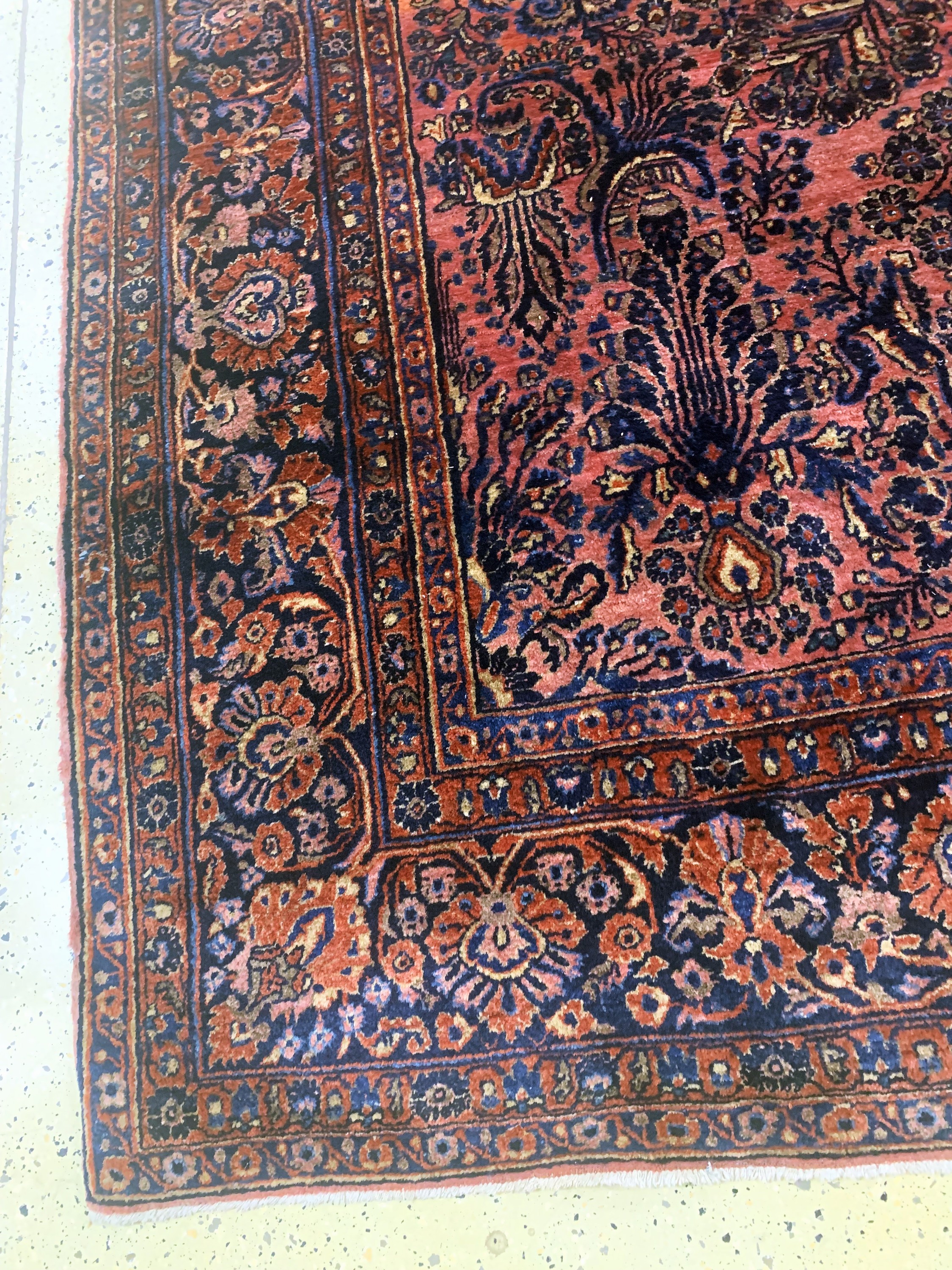 Detail c: Sarogh US Re-Import, Persien, Anfang 20.Jhd., Wolle auf Baumwolle, ca. 347 x 257 cm, EHZ: 3(Morsch)