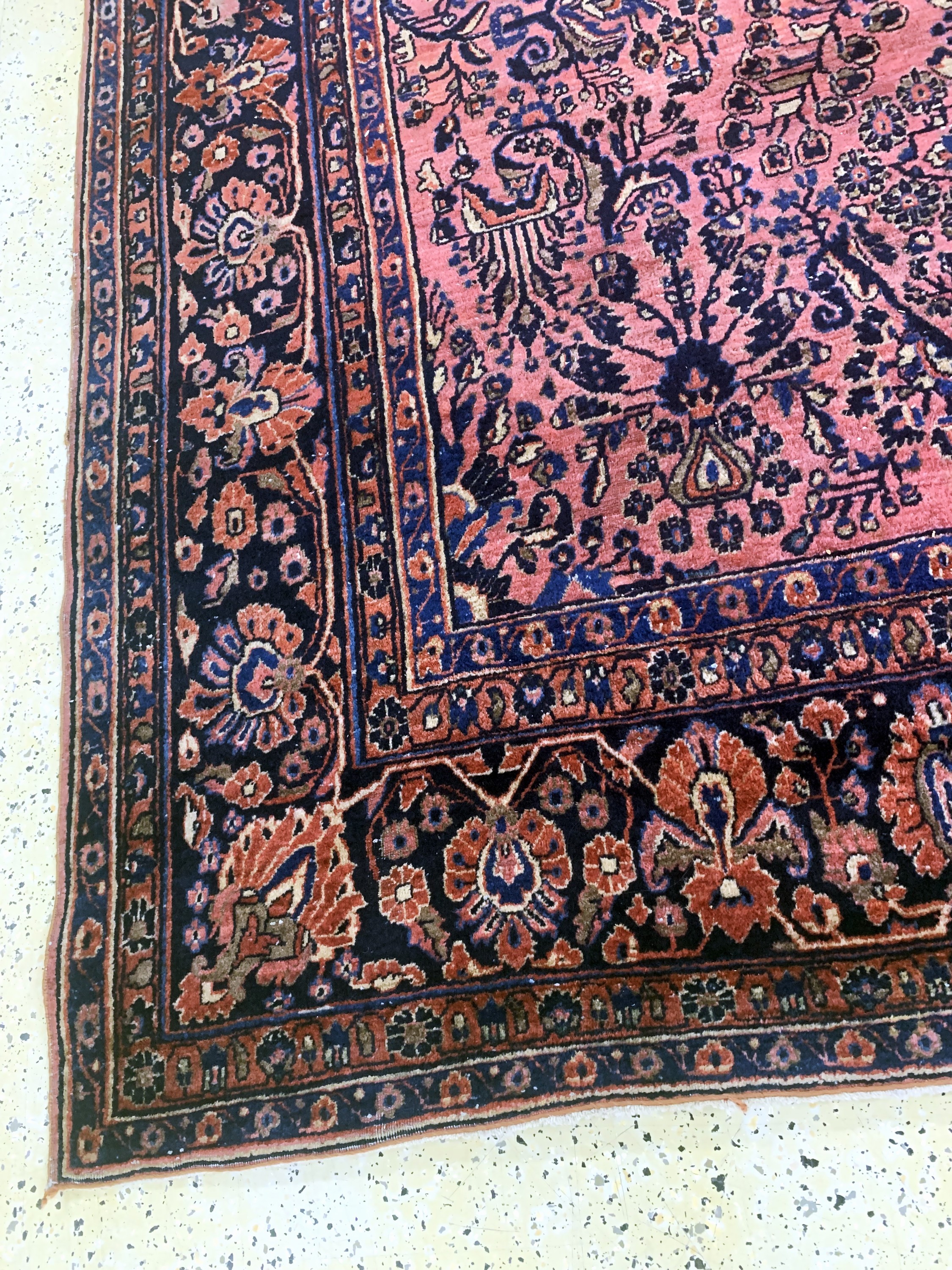 Detail g: Sarogh US Re-Import, Persien, Anfang 20.Jhd., Wolle auf Baumwolle, ca. 347 x 257 cm, EHZ: 3(Morsch)