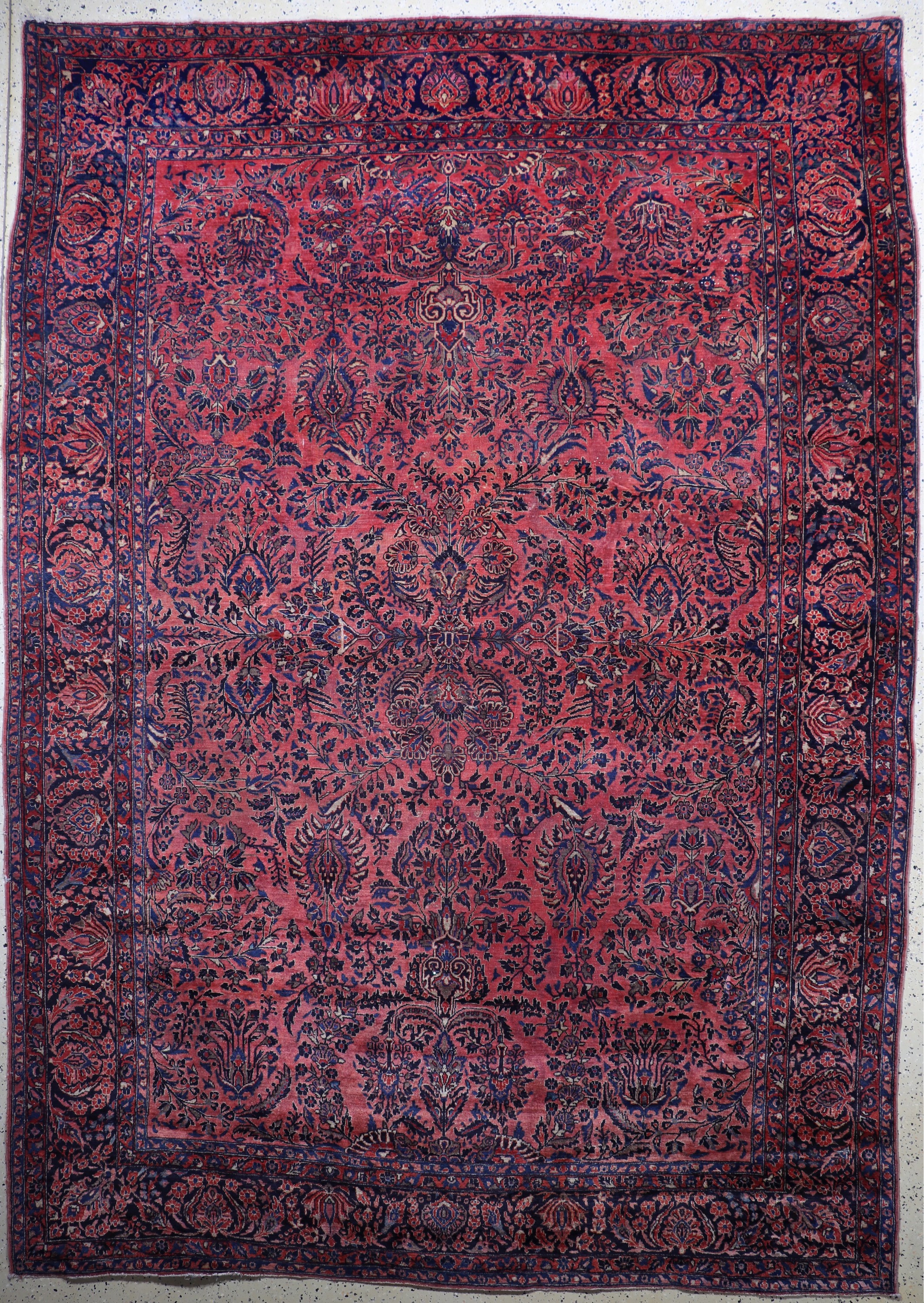 Sarogh US Re-Import, Persien, Anfang 20.Jhd., Wolle auf Baumwolle, ca. 362 x 256 cm, EHZ: 3(Morsch).