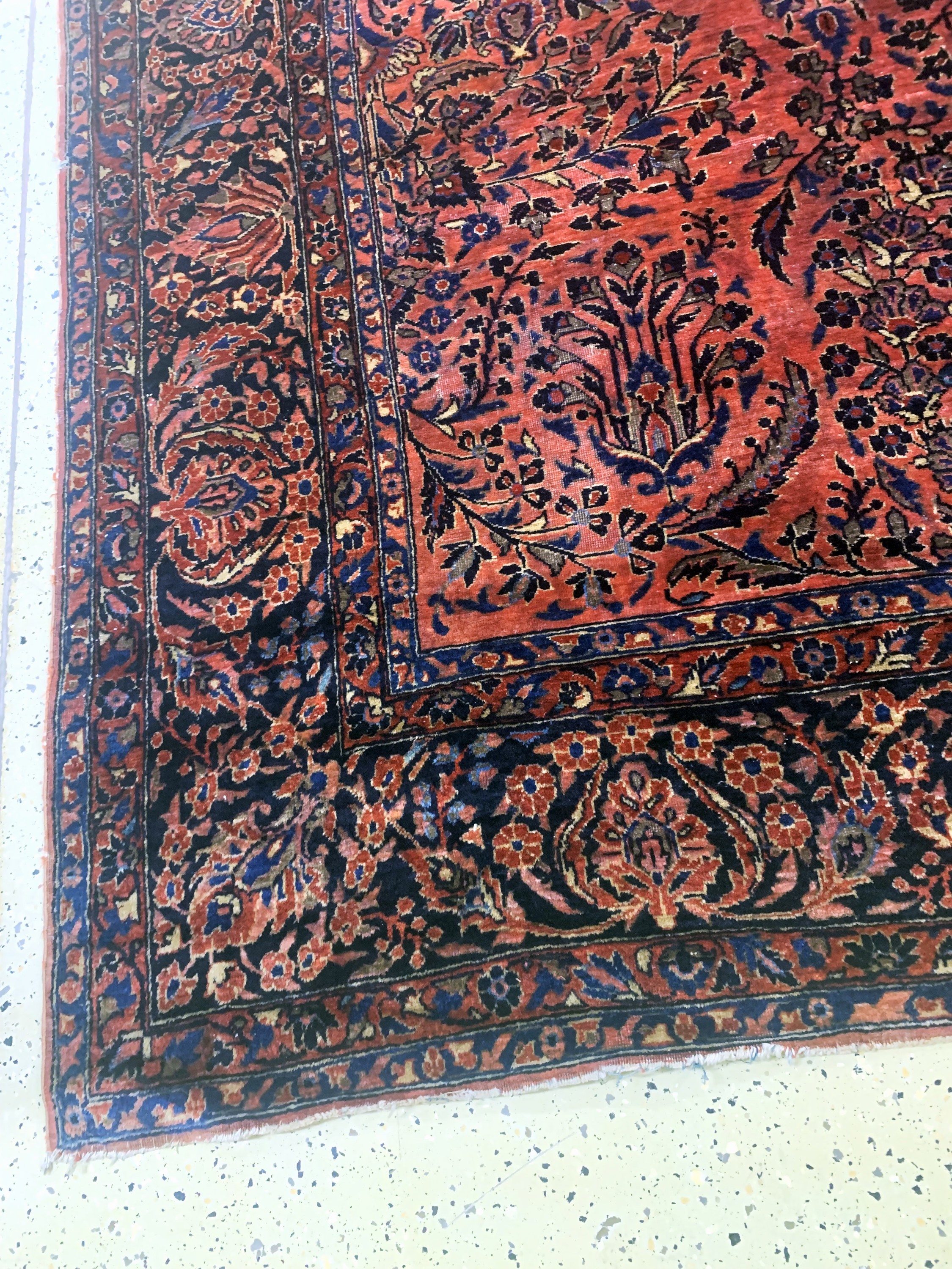 Detail c: Sarogh US Re-Import, Persien, Anfang 20.Jhd., Wolle auf Baumwolle, ca. 362 x 256 cm, EHZ: 3(Morsch).
