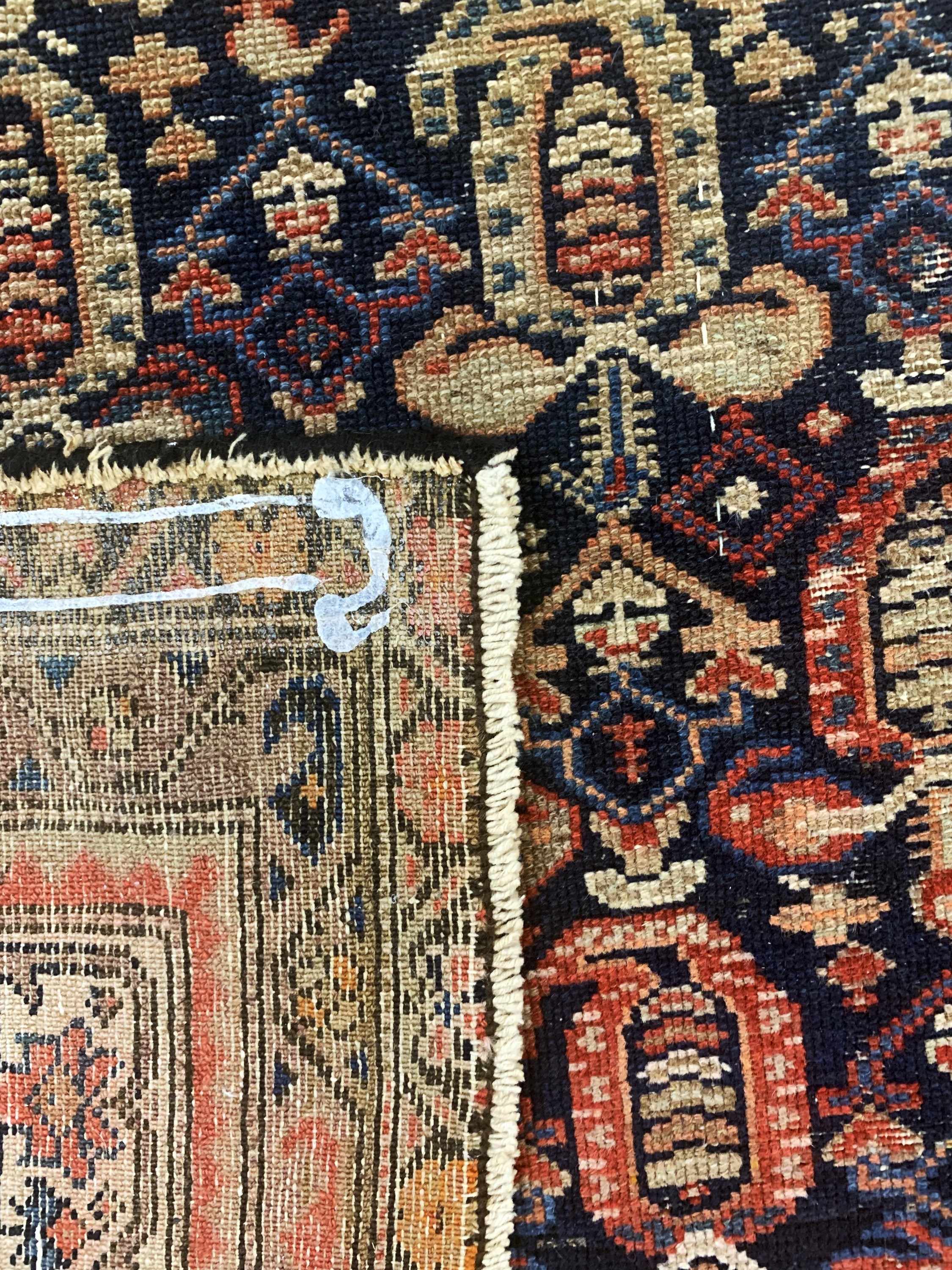 Detail f: Antiker Malayer, Persien, um 1900, Wolle auf Baumwolle, ca. 260 x 145 cm, EHZ: 3