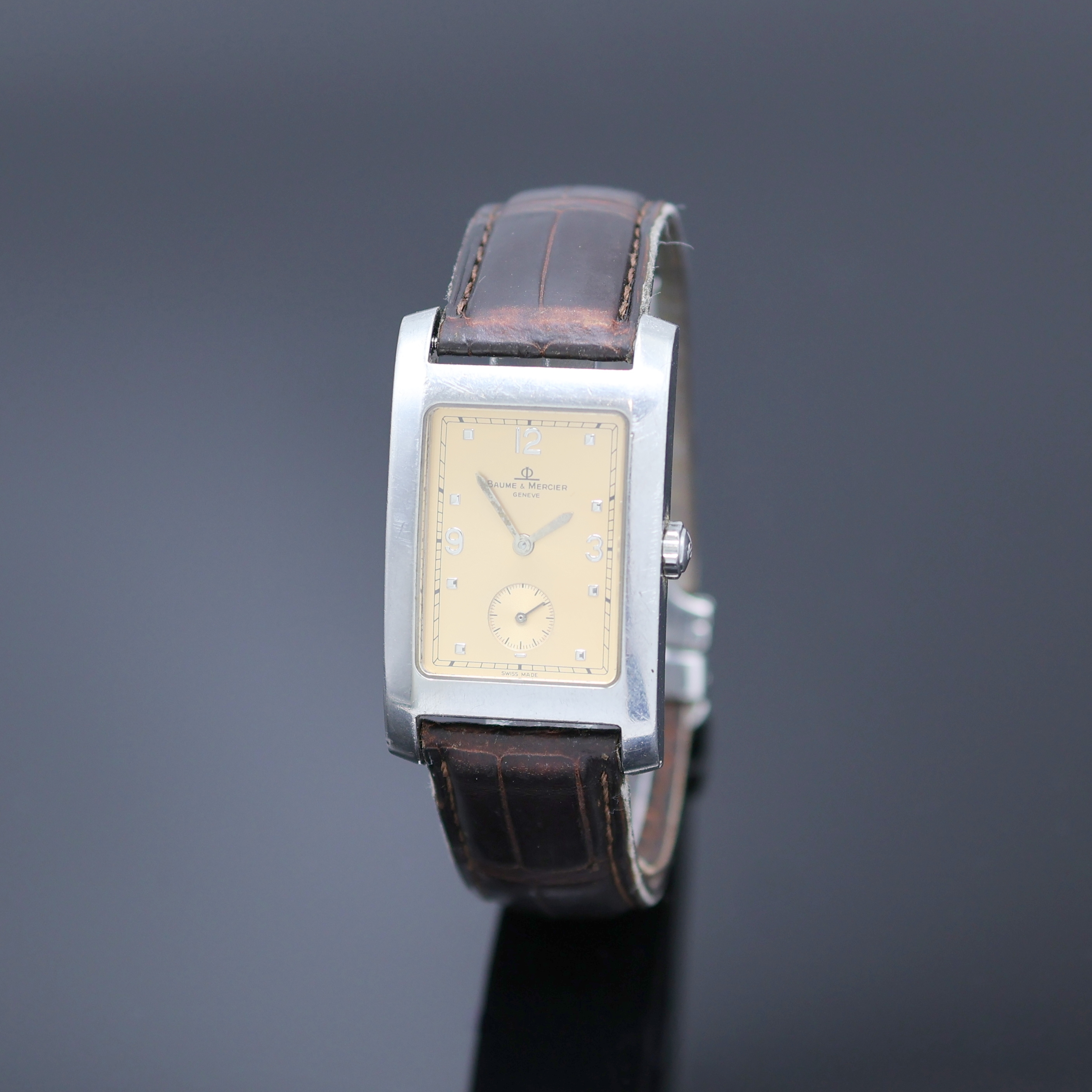 Image 26985866 - BAUME & MERCIER Armbanduhr Serie Hampton in Stahl, Schweiz um 2000, quarz, Boden ...