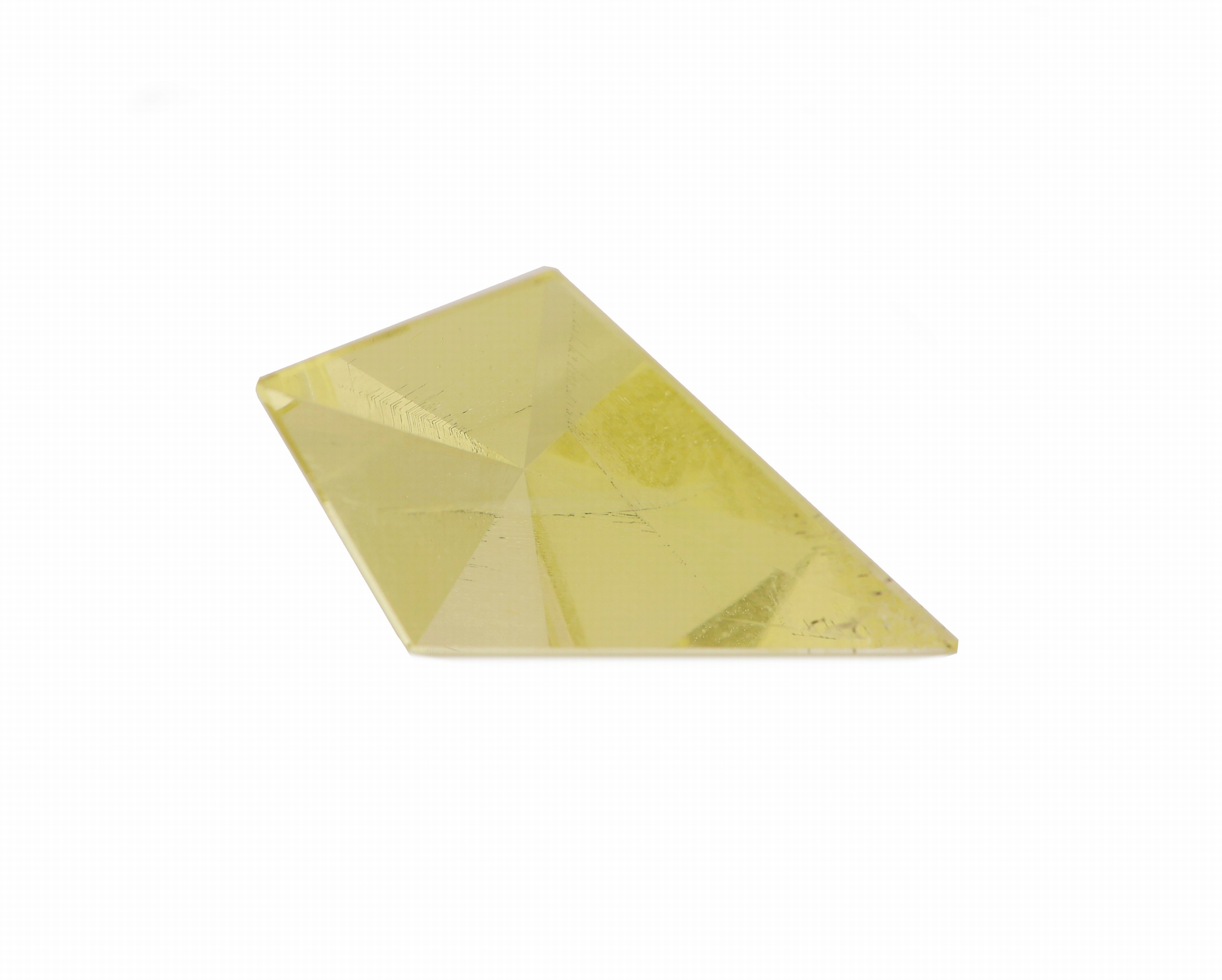 Loser facett. gelber Beryll, 3.96 ct, Kite-Schliff