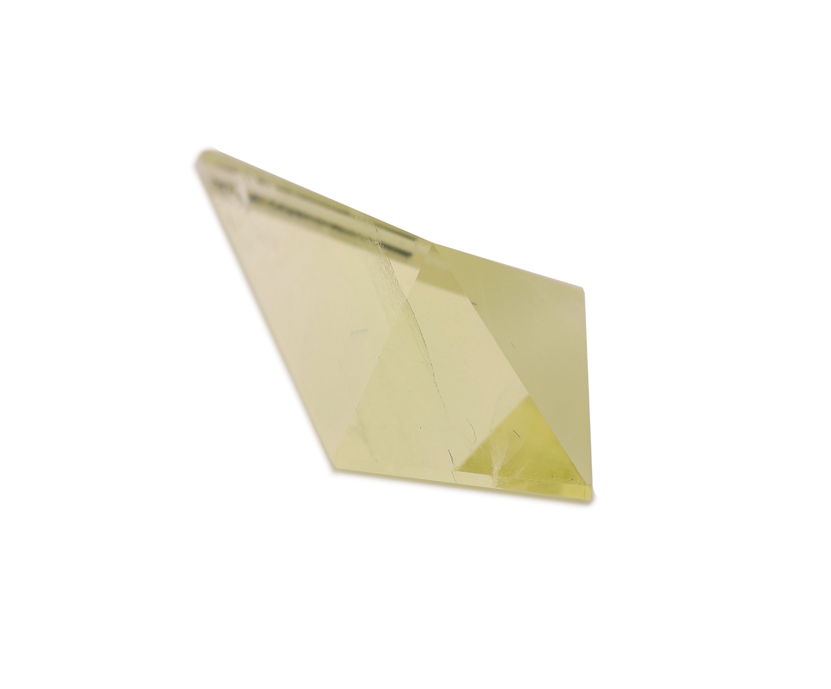 Detail a: Loser facett. gelber Beryll, 3.96 ct, Kite-Schliff