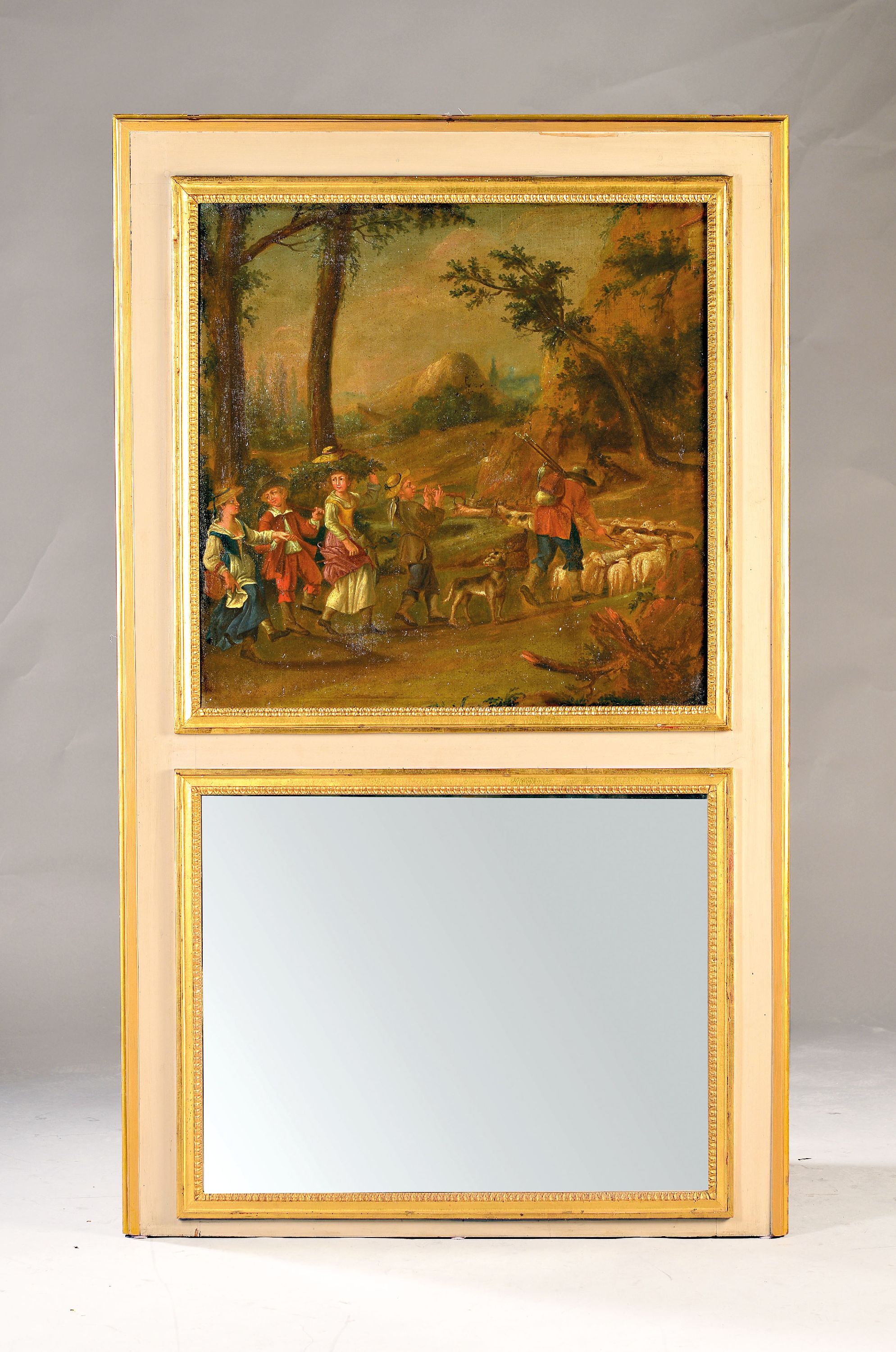 Image 26985898 - Trumeau/Spiegel mit Gemäldeeinsatz , Frankreich, um 1800/20, klassizistisch, Gemälde ...