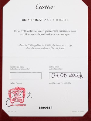 26985904b - 18 kt Gold CARTIER Ring, WG 750/000, Trinity-Serie, 1 Ring Keramik, RW 64, sign. und ...