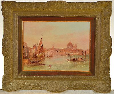 26985969k - Alfred Pollentine, 1836-1890, Ansicht aus Venedig, Öl/Lwd, rest., doubl., rechts unten ...