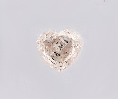 26986068a - Loses Diamantherz ca. 0.66 ct Weiß(H)/p1, ca. 5.41 x 5.73 x 2.90 mm, IGI Expertise ...