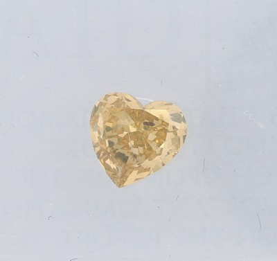 26986095a - Loses Diamantherz ca. 0.53 ct natural Fancy Brownish Yellow, ca. 5.46 x 5.32 x 2.67 mm, ...