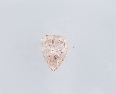 26986096a - Loser Diamanttropfen ca. 0.41 ct Natural Fancylight Brownish Pink, ca. 5.40 x 4.06 x 2.93 ...