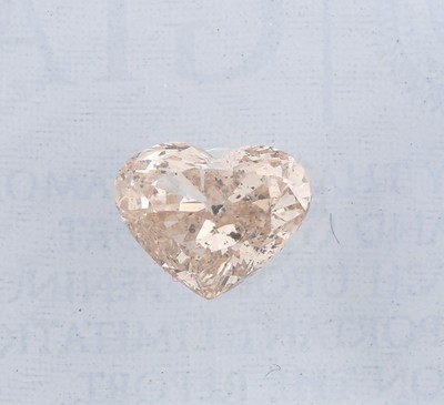 26986097a - Loses Diamantherz ca. 0.74 ct natural, very light Brown/p1, ca. 5.26 x 6.60 x 3.03 mm, ...
