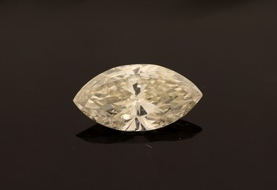 Image 26986099 - Lose Diamantnavette ca. 0.93 ct Greyish Yellownatural, 10.00 x 5.22 x 3.04 mm, HRD ...