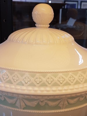 26986114k - Tafelservice, KPM Berlin, Kurland, Pastellfond Lagune, 8 tiefe Teller/ Suppenteller, 5 ...