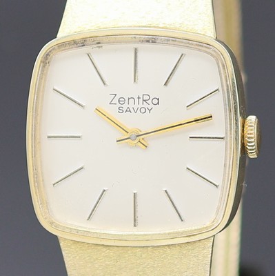26986395a - ZENTRA Savoy Armbanduhr in GG 585/000, Schweiz um 1970, Handaufzug, Boden aufgedr., ...