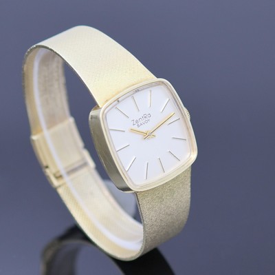 26986395b - ZENTRA Savoy Armbanduhr in GG 585/000, Schweiz um 1970, Handaufzug, Boden aufgedr., ...