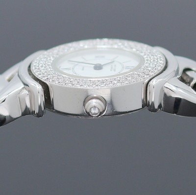 26986412d - VAN CLEEF & ARPELS diamantbesetzte Damenarmbanduhr in WG 750/000 Referenz 447.219, ...