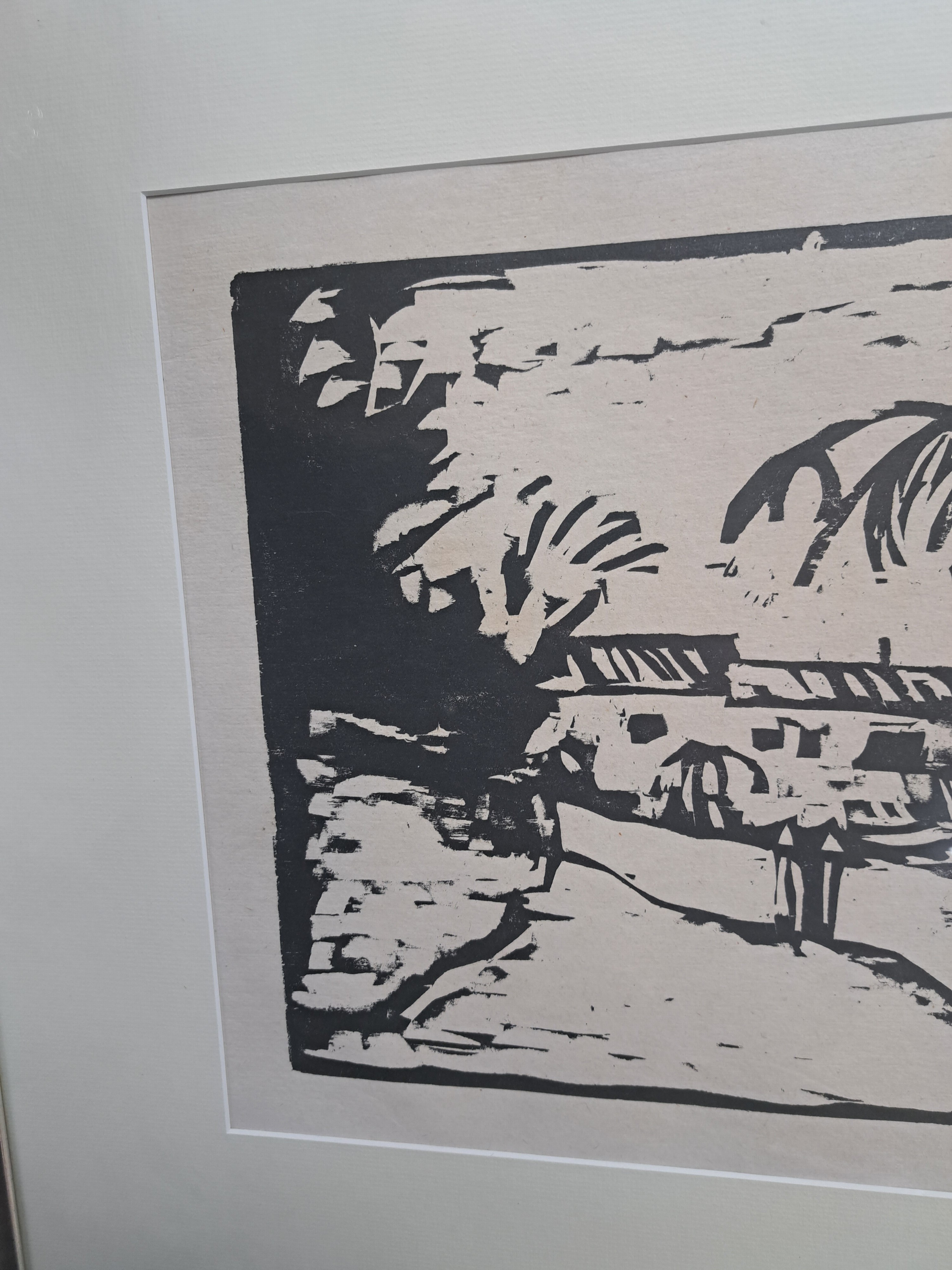 Detail a: Erich Heckel, 1883-1970, Holzschnitt, rechts unten sign. und dat. 09, ca. 29x39cm, PP, u.Gl., R. ca. 57x67cm